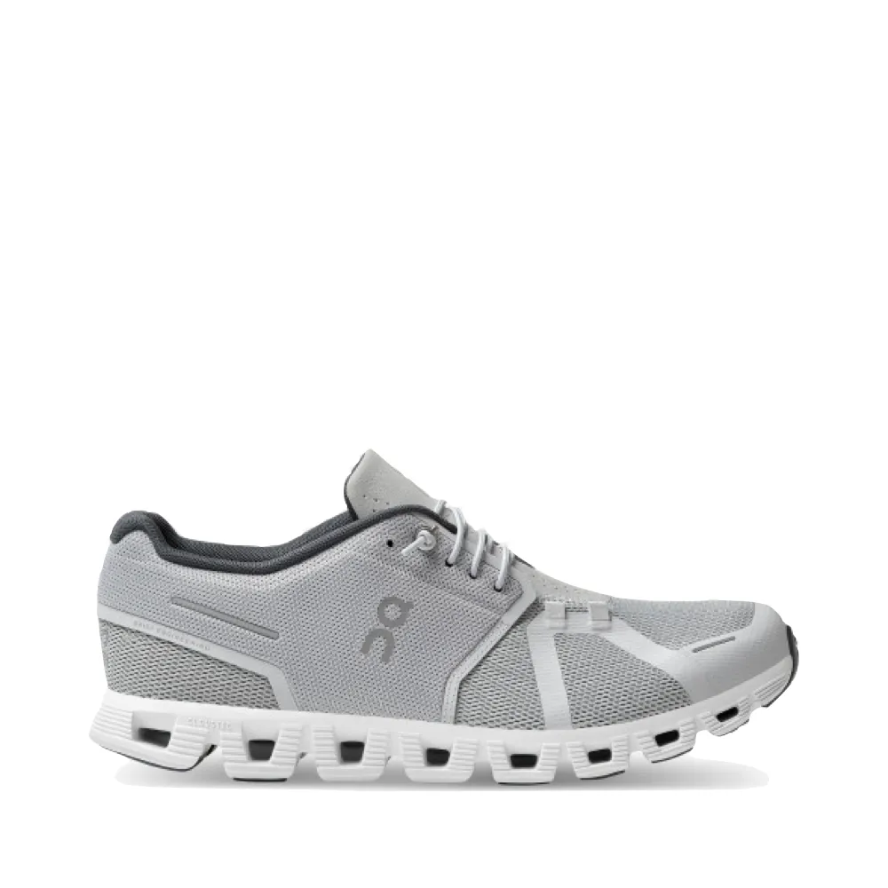 On Men's Cloud 5 Sneaker in Glacier/White