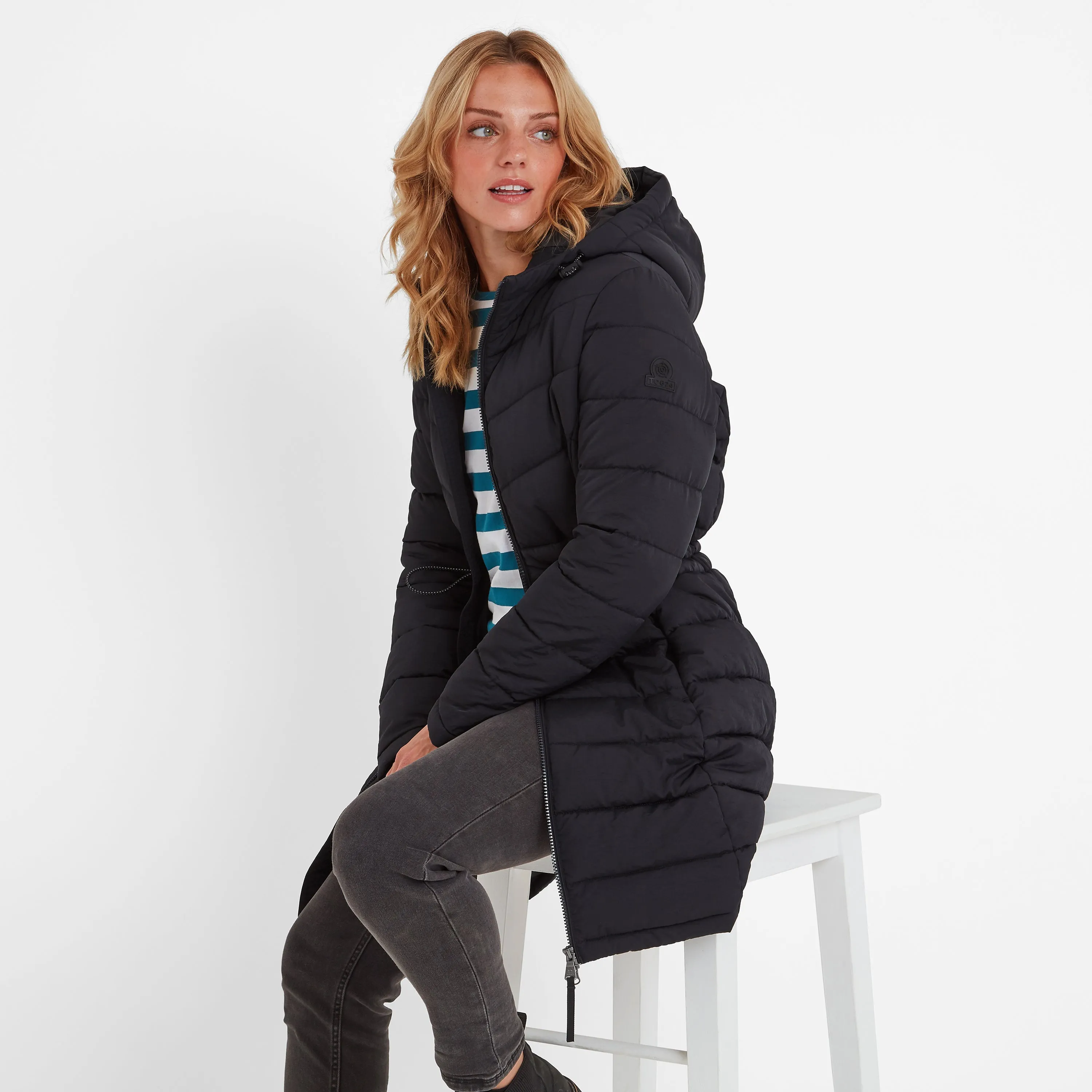 Orton Womens Padded Parka - Black