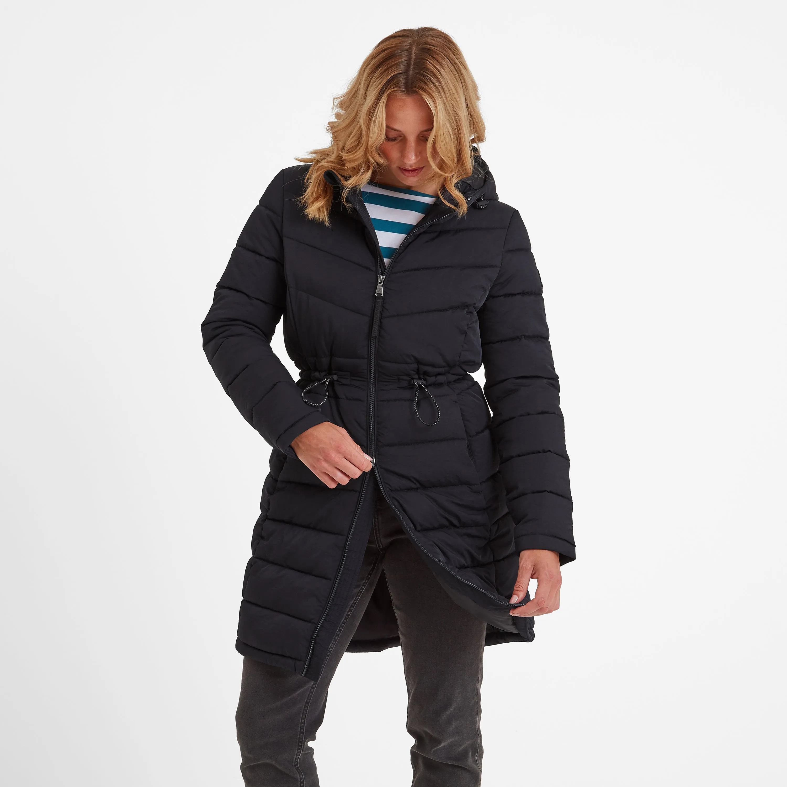 Orton Womens Padded Parka - Black