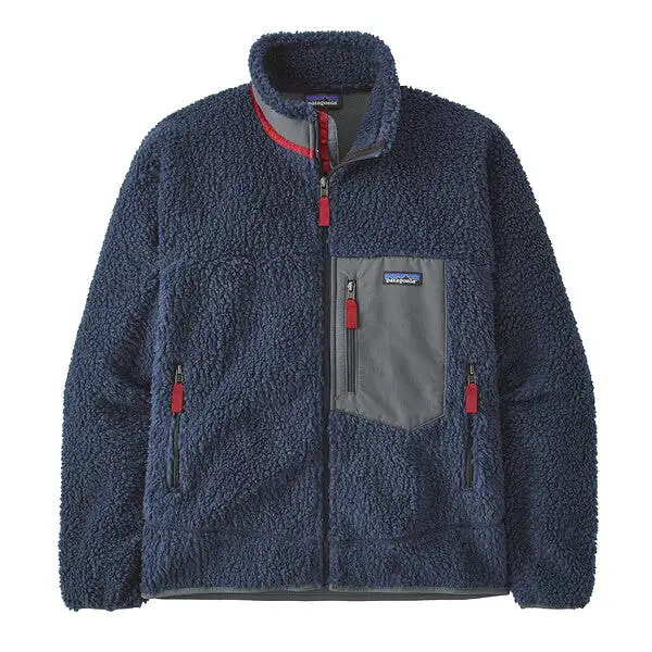 Patagonia Classic Retro-X Fleece Jacket - New Navy w/Wax Red