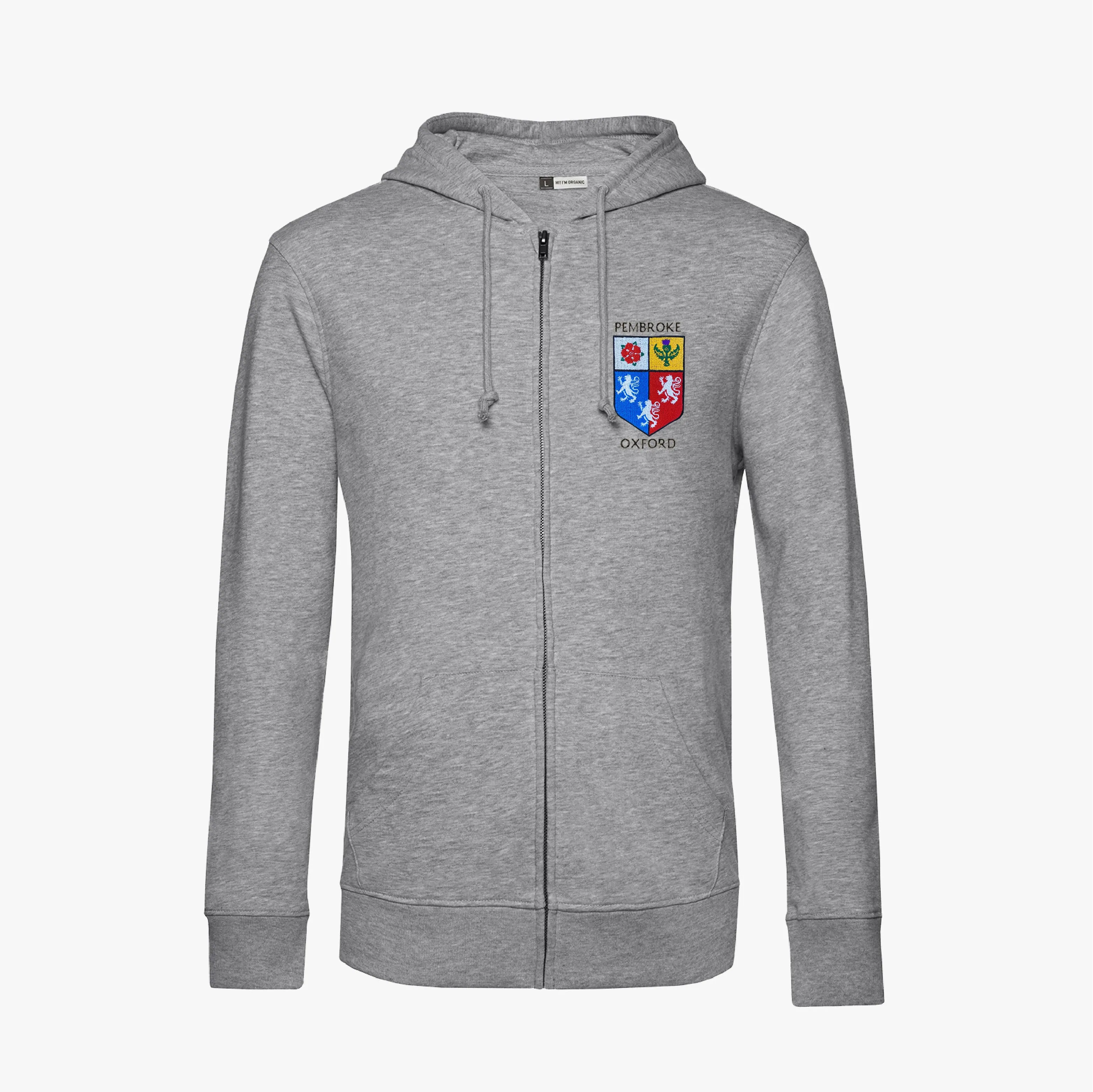 Pembroke College Men's Organic Embroidered Zip Hoodie