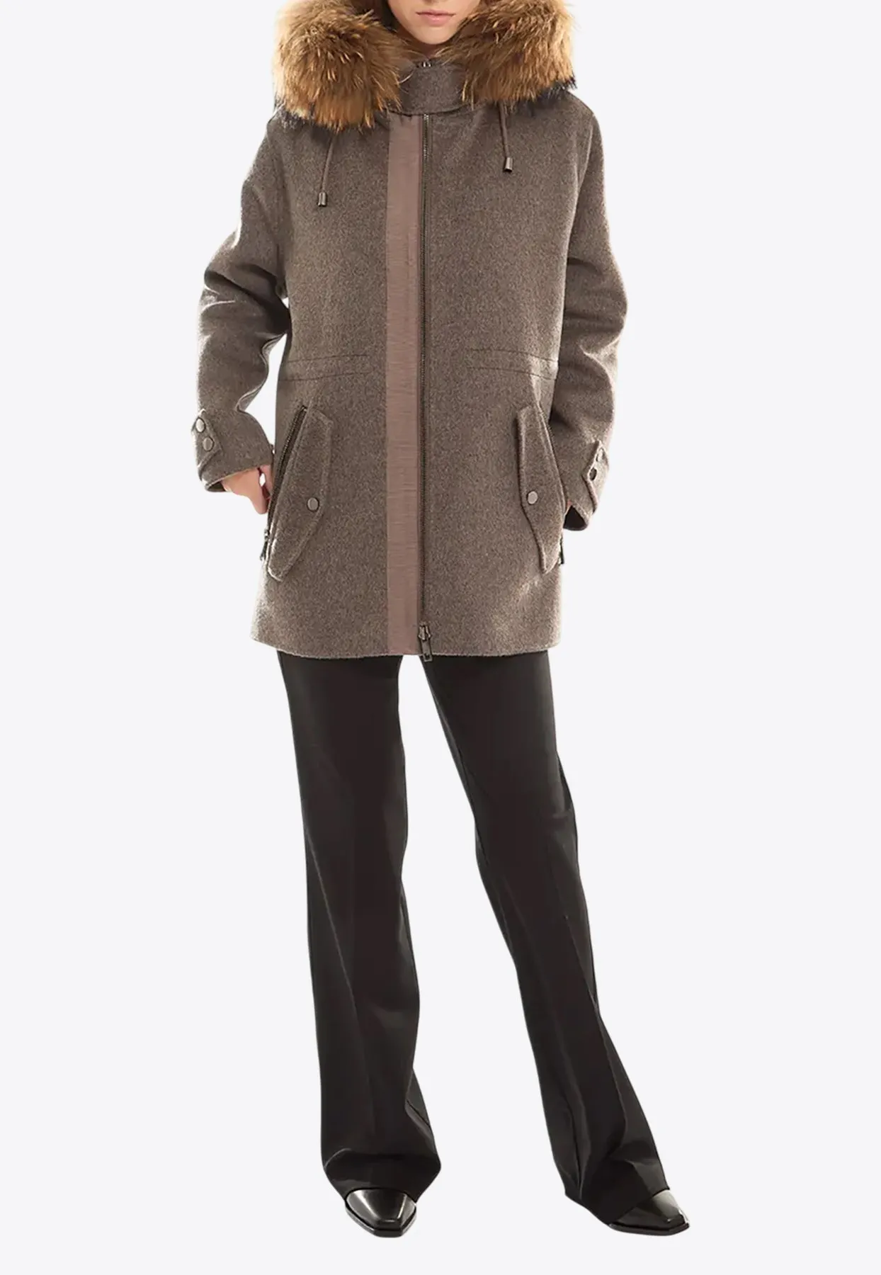 Pileak Faux Shearling-Trimmed Wool Parka