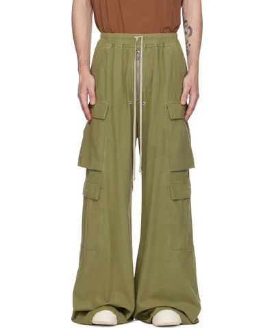 Rick Owens Green Porterville Double Jumbo Belas Cargo Pants