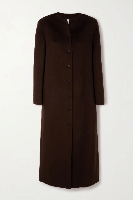 Rosario Dark Brown Women's Long Wool Coat - Overcoat for Women