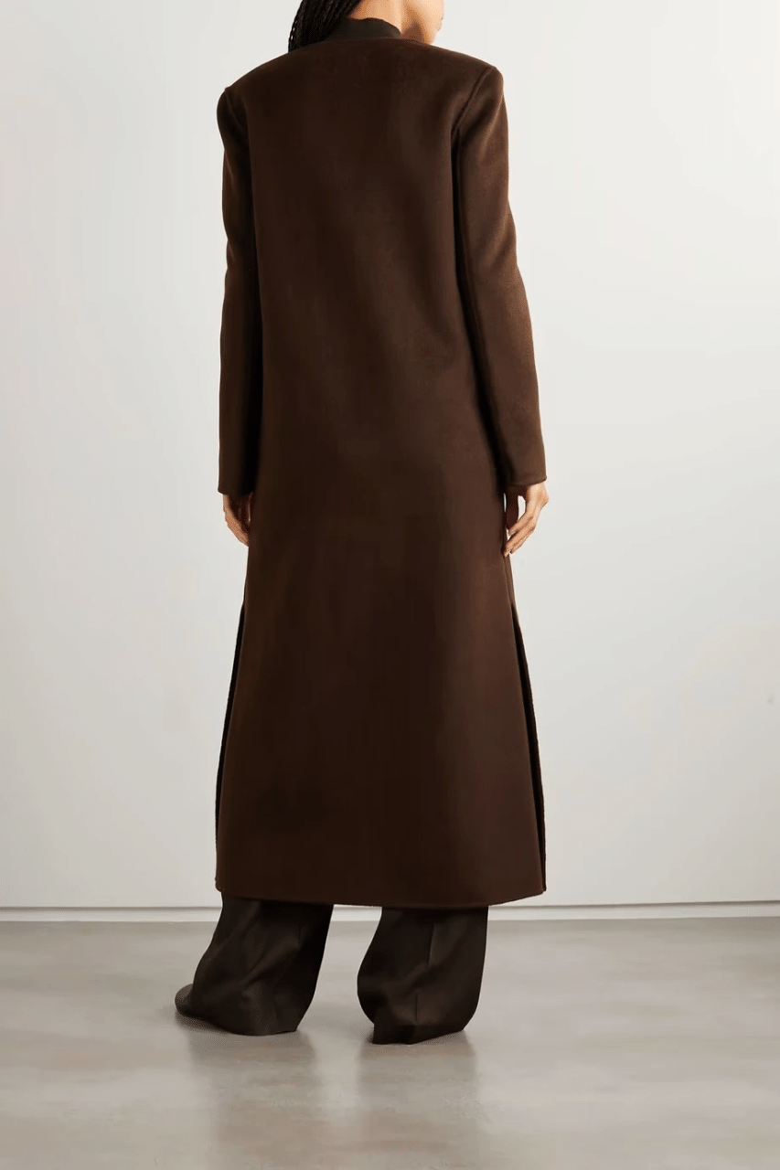 Rosario Dark Brown Women's Long Wool Coat - Overcoat for Women