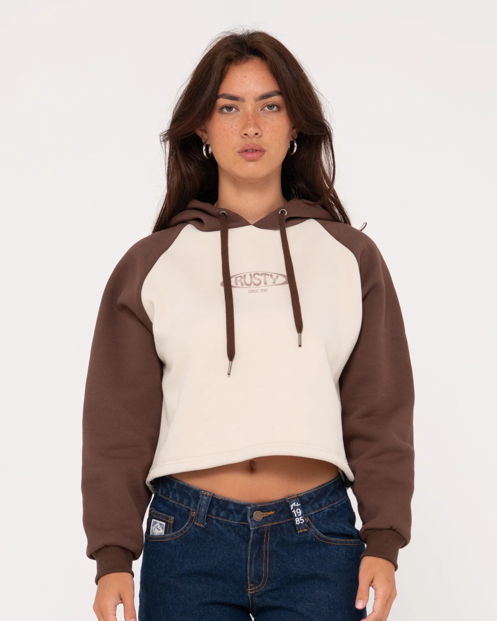 Rusty Roval Raglan Sleeve Hooded Fleece