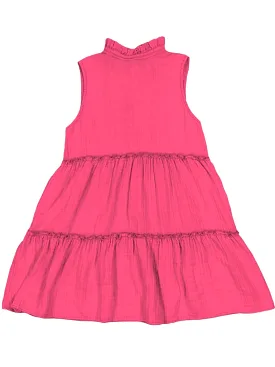 Sandra Tie Back Dress in Hot Pink