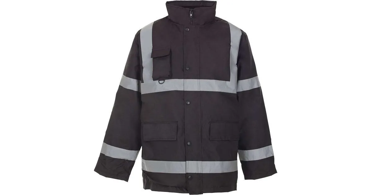 Security Parka w Reflective Tape | Work & Wear Direct