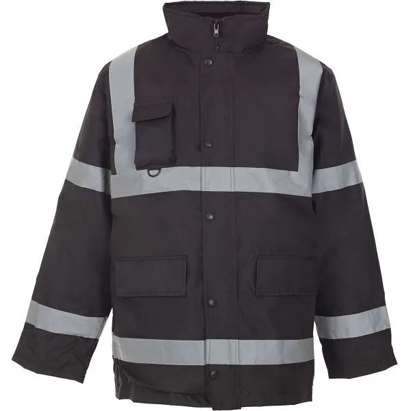 Security Parka w Reflective Tape | Work & Wear Direct