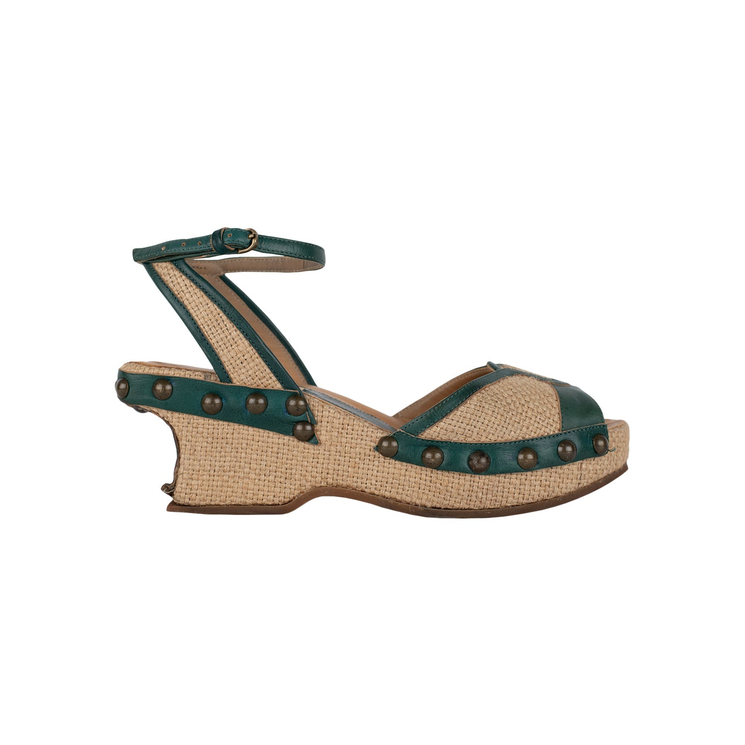 Straw Sandals Shoes - '10s