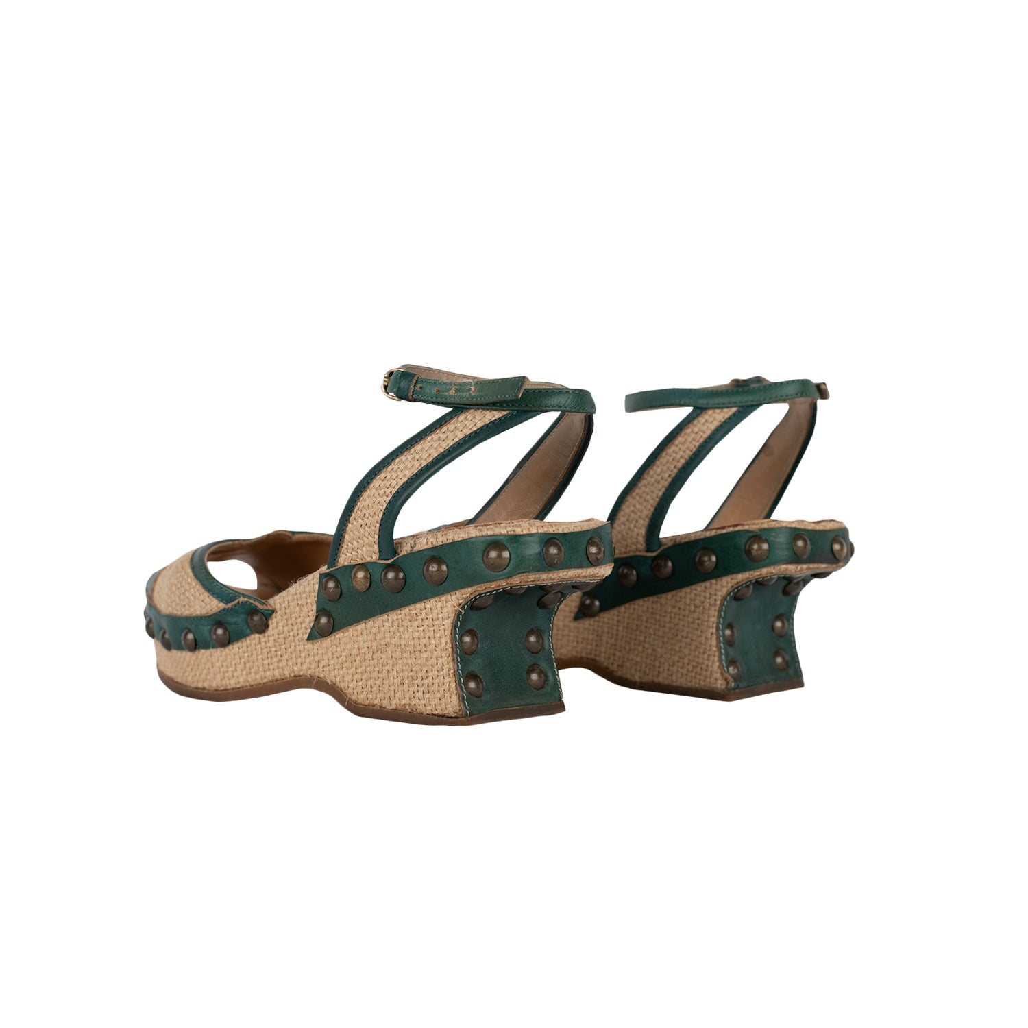 Straw Sandals Shoes - '10s