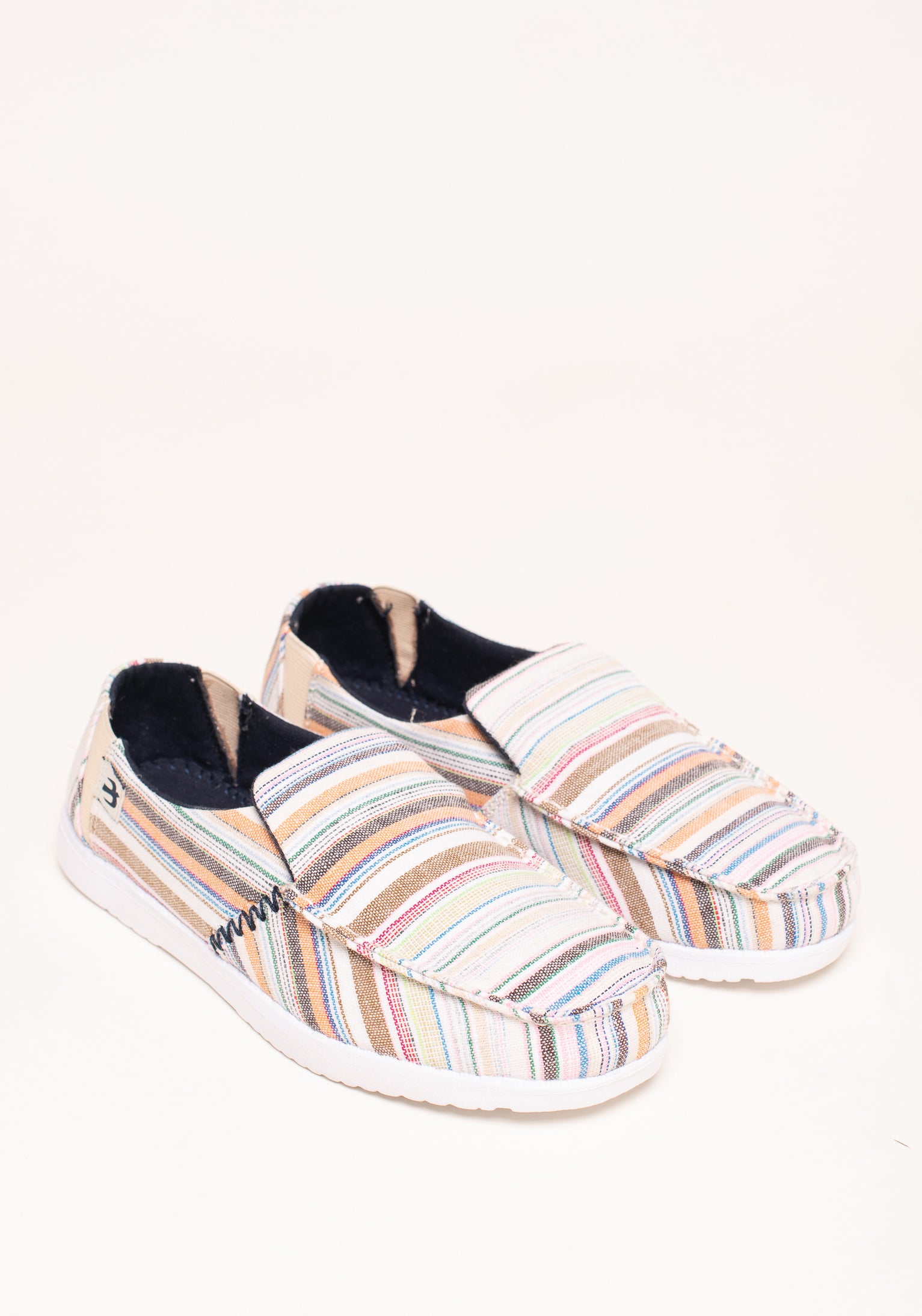 Stripe Slip On Shoes