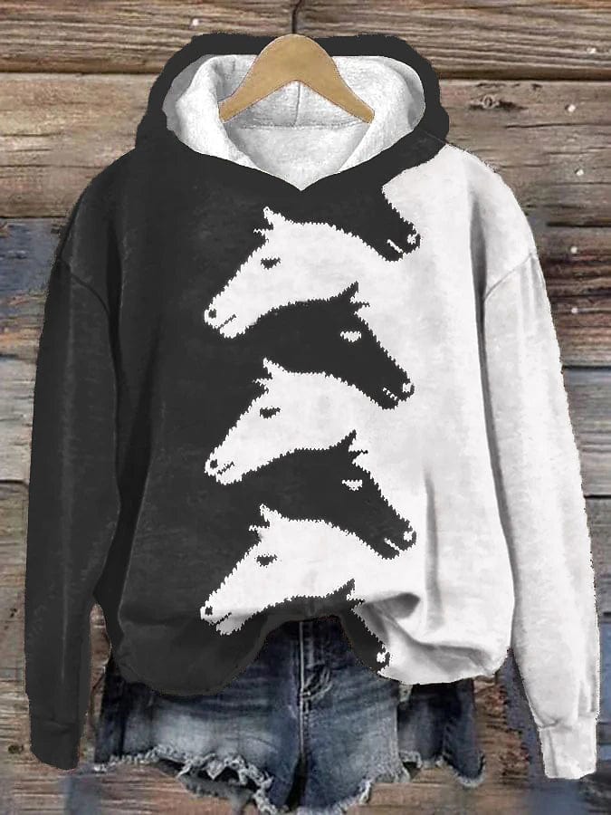 Stylish Graphic Print Women's Hoodie Sweatshirt for Fall and Winter