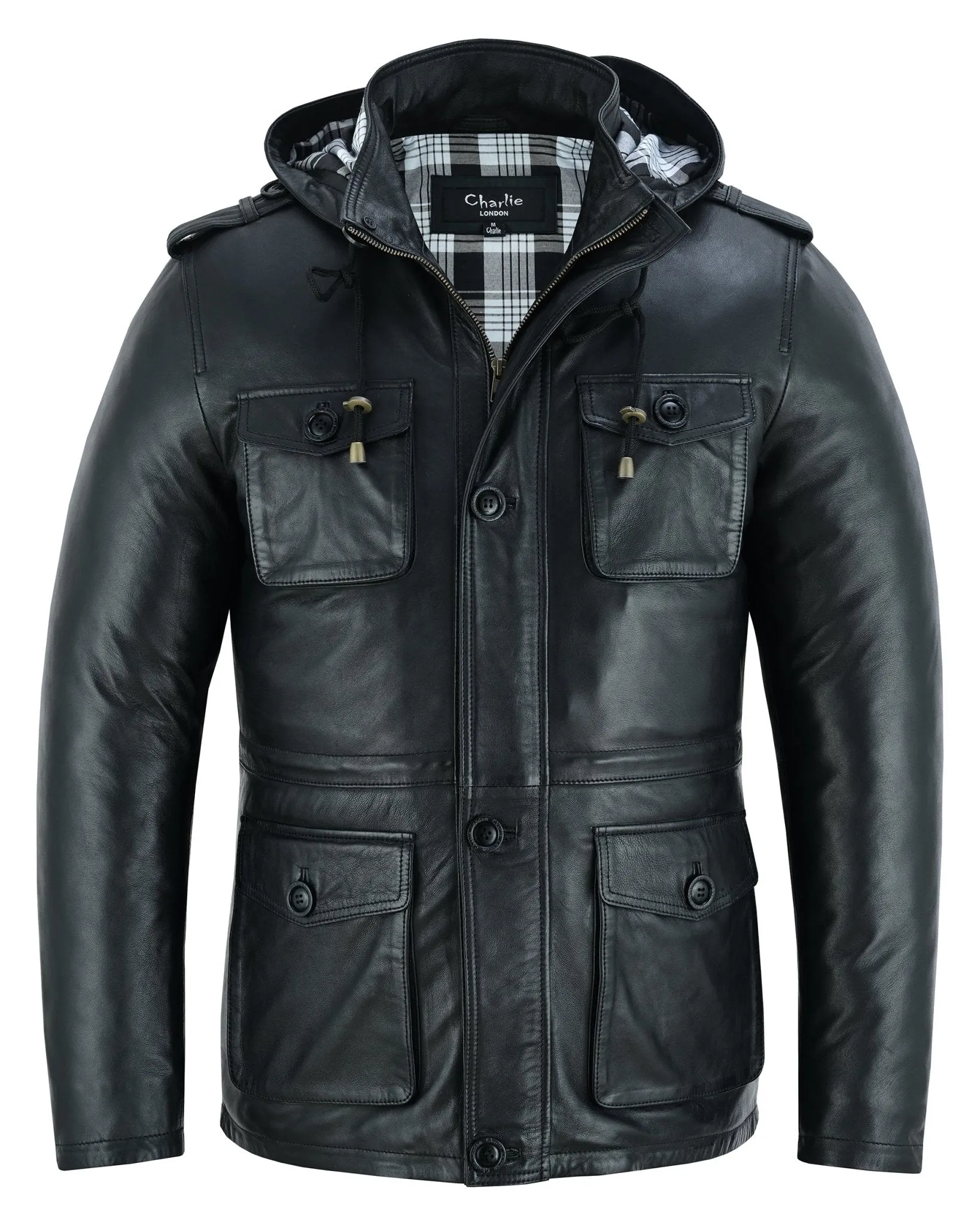 Stylish Men's Leather Parka Jacket for a Smart Casual Look