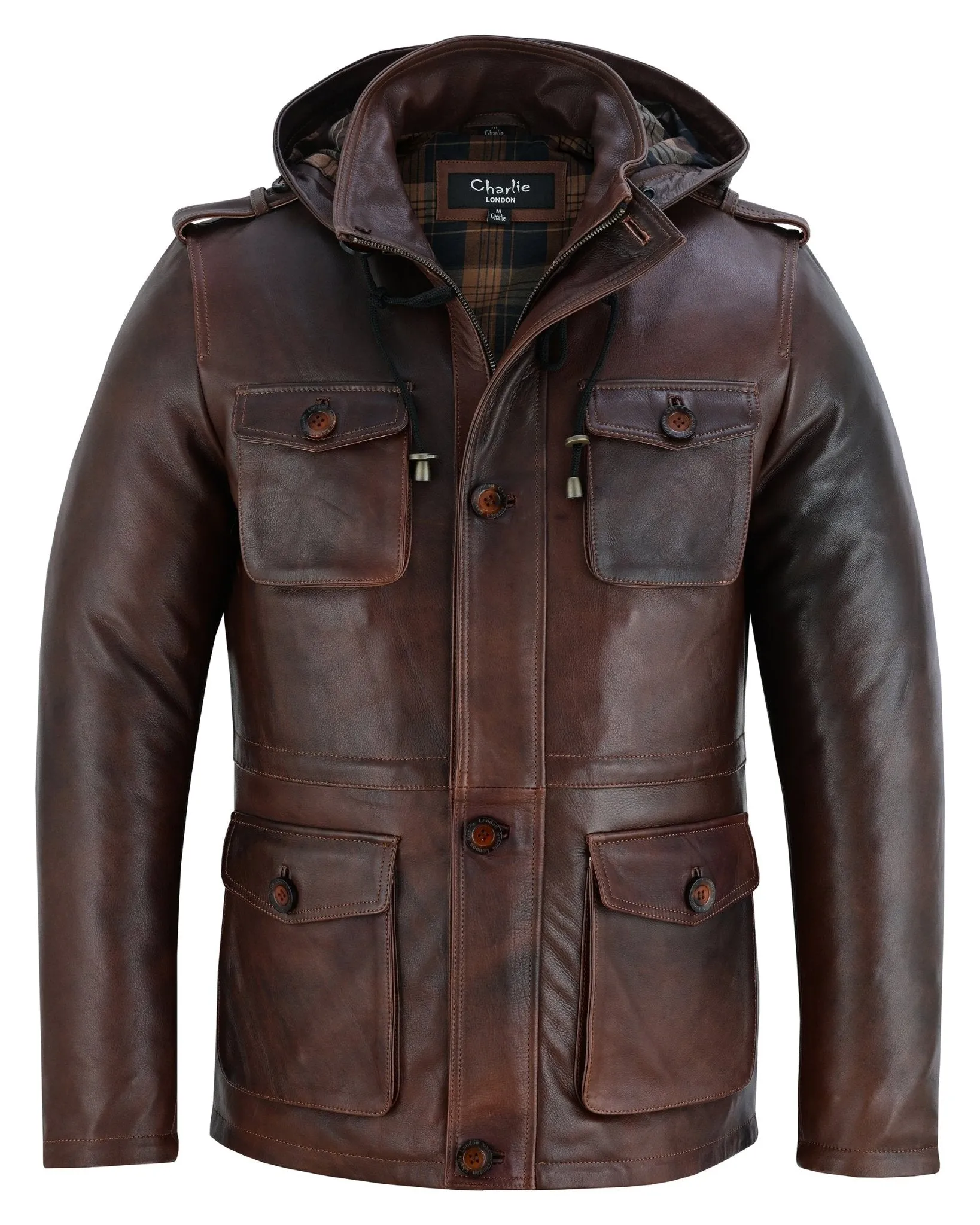 Stylish Men's Leather Parka Jacket for a Smart Casual Look