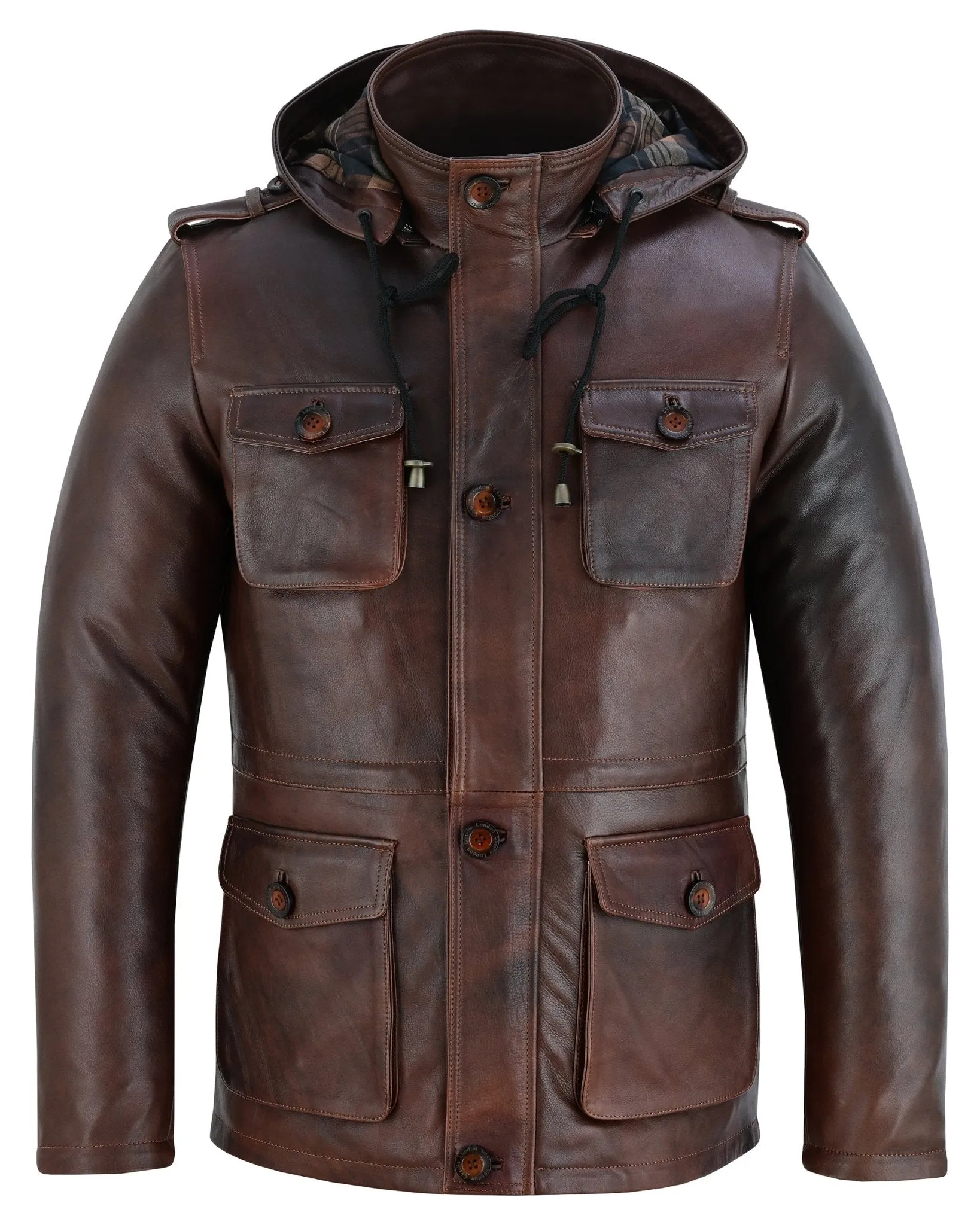 Stylish Men's Leather Parka Jacket for a Smart Casual Look