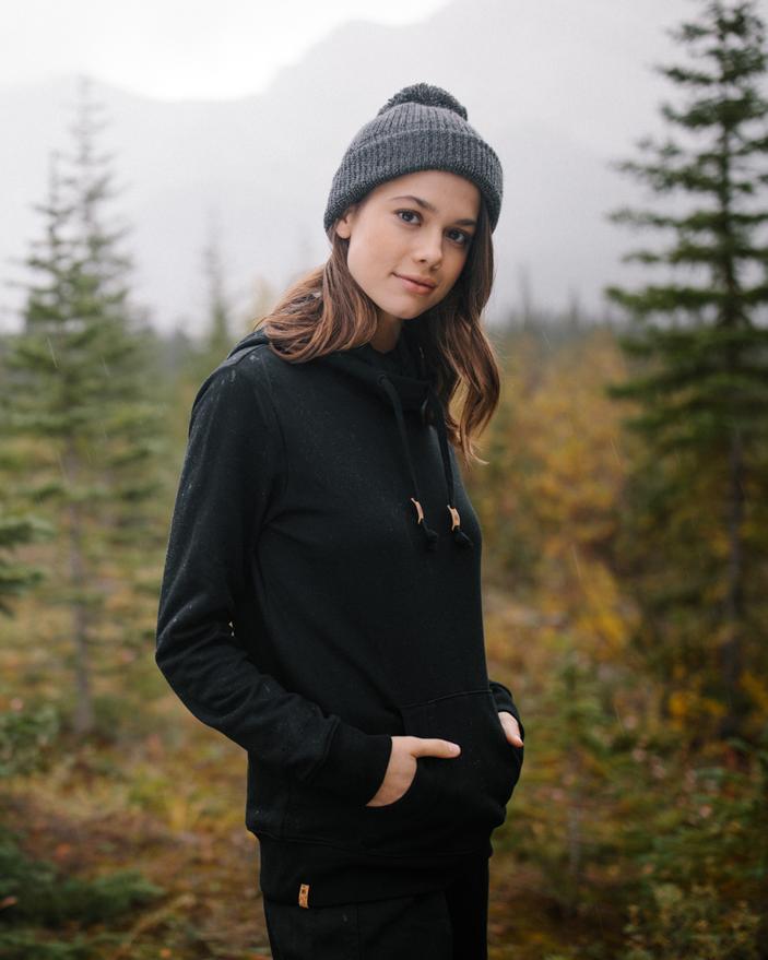 Tentree Tree Fleece Banshee Hoodie in Meteorite Black