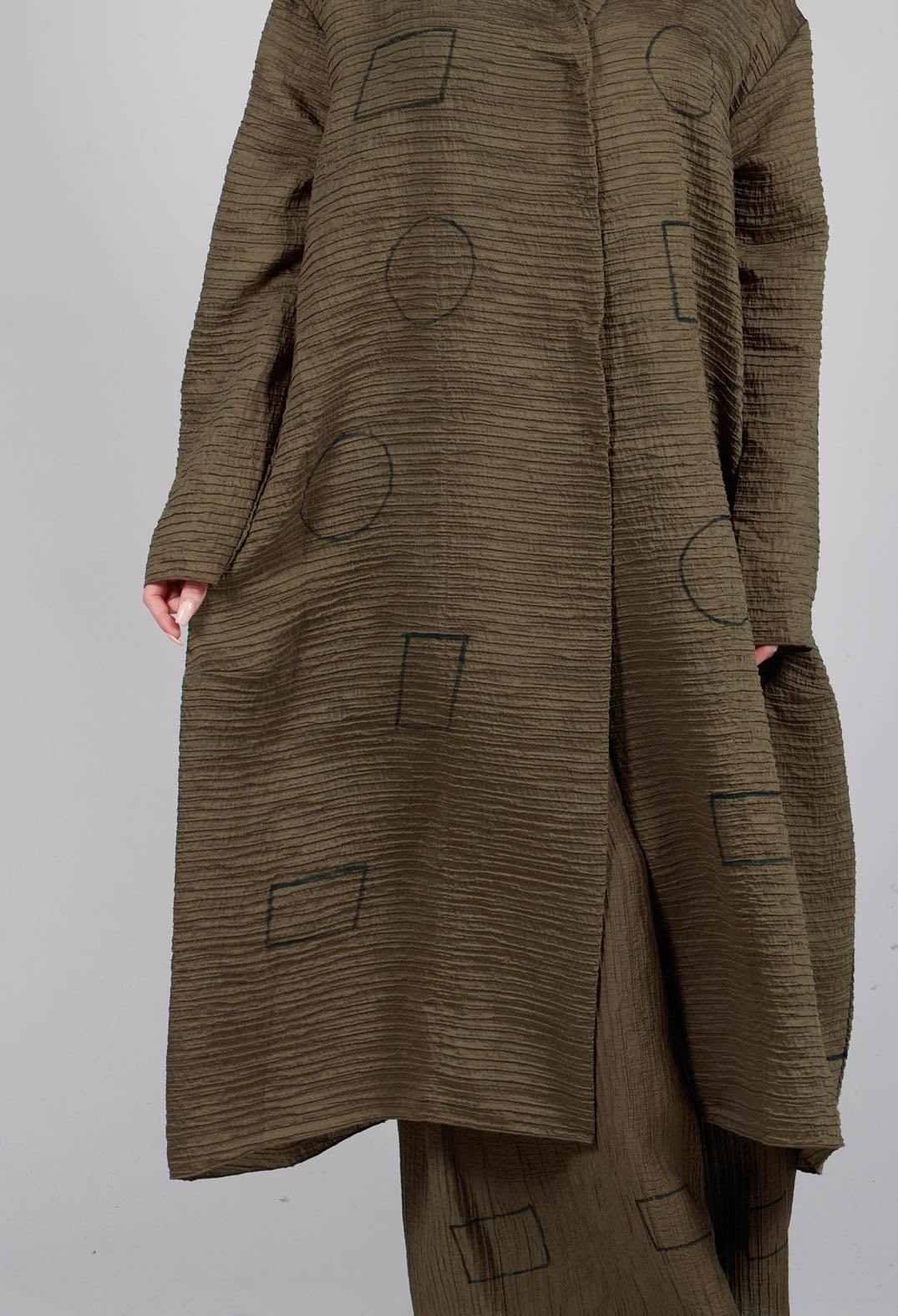 Textured Geometric Coat in Ciocca