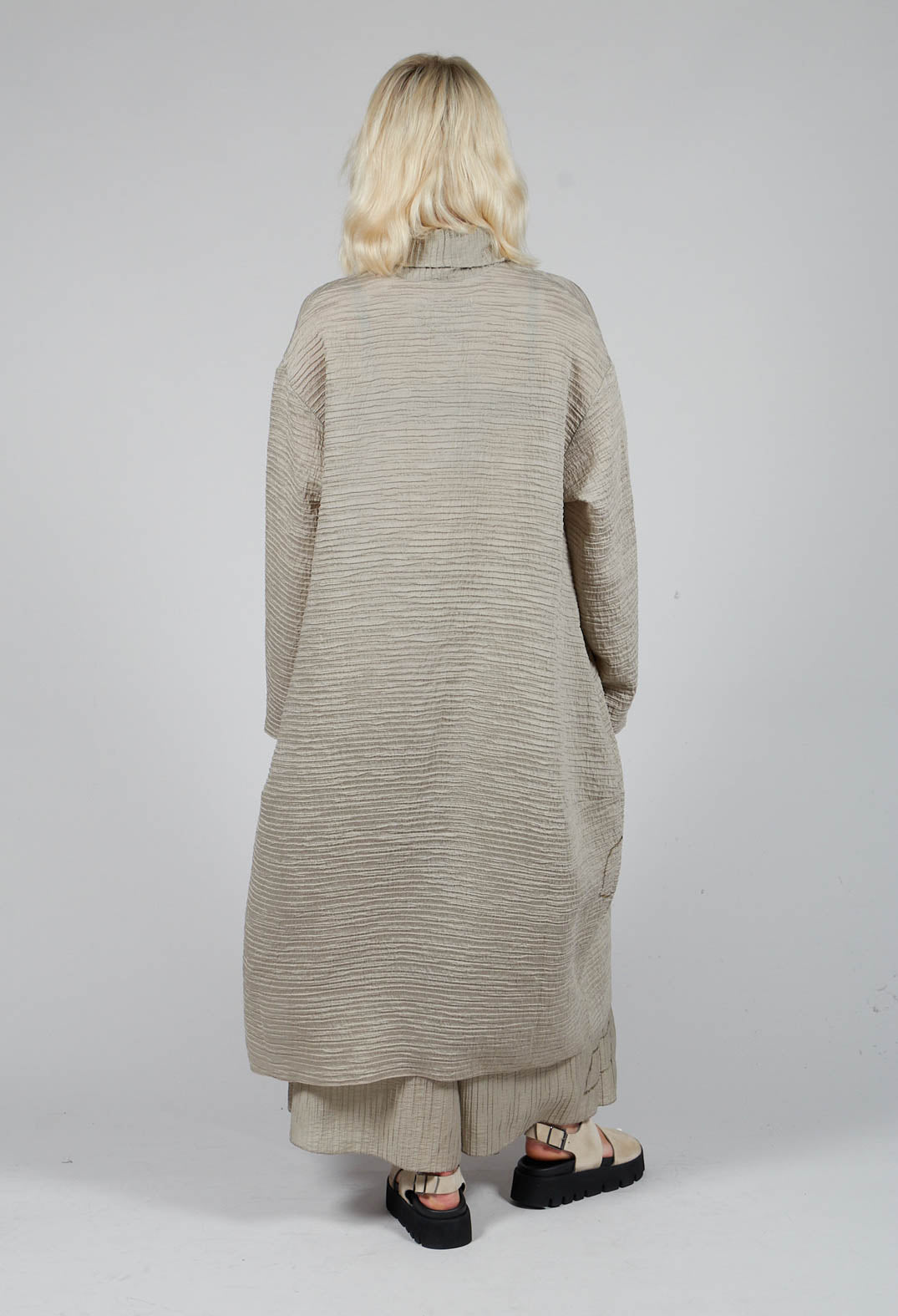 Textured Geometric Coat in Euca