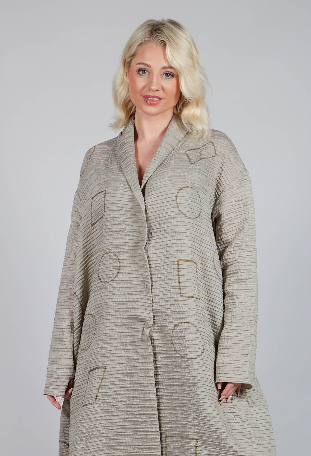 Textured Geometric Coat in Euca