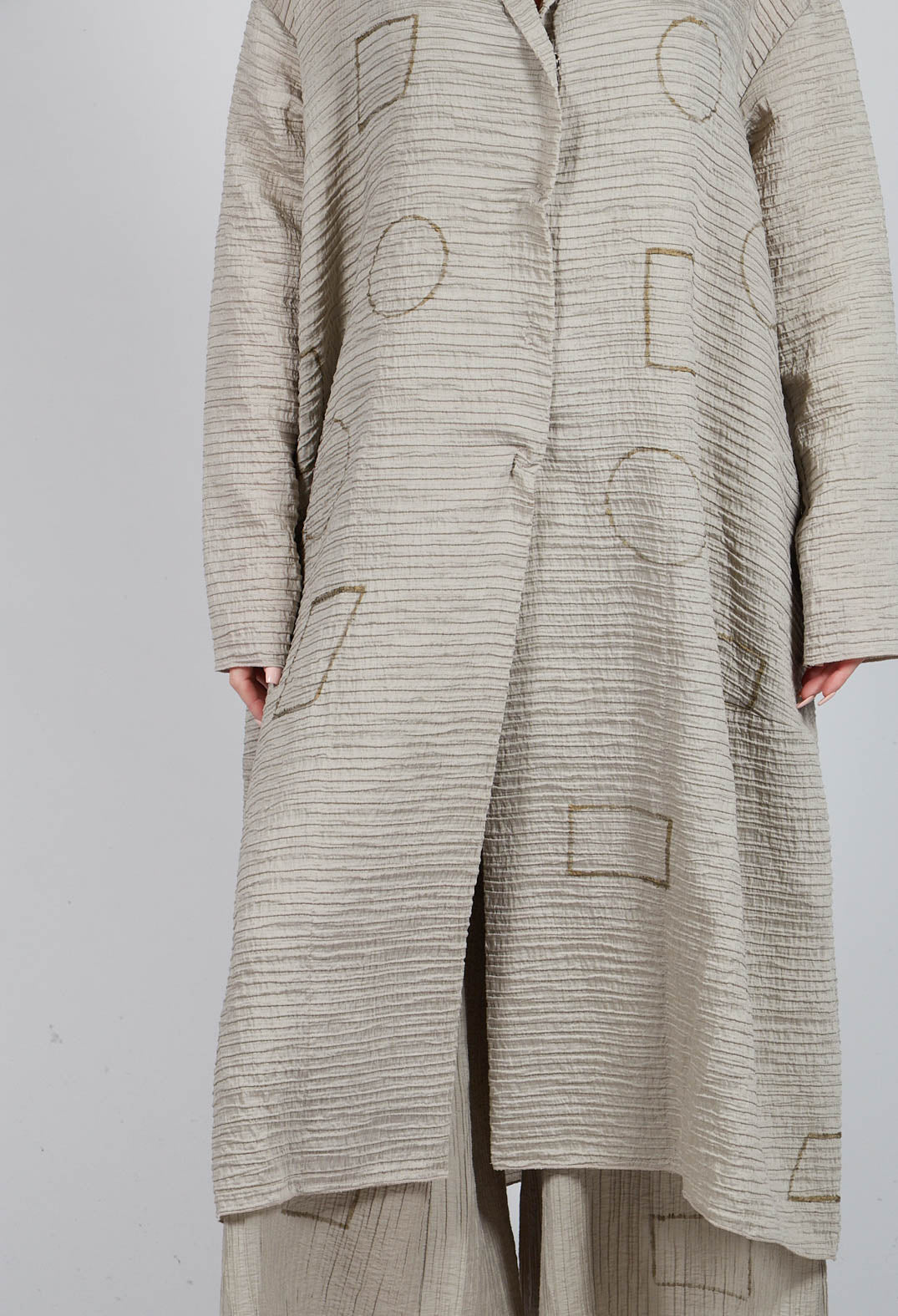 Textured Geometric Coat in Euca