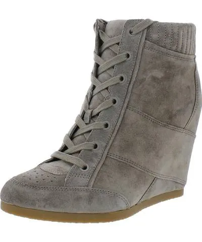 Veronica Beard Elissa Womens Suede Covered Heel Ankle Boots