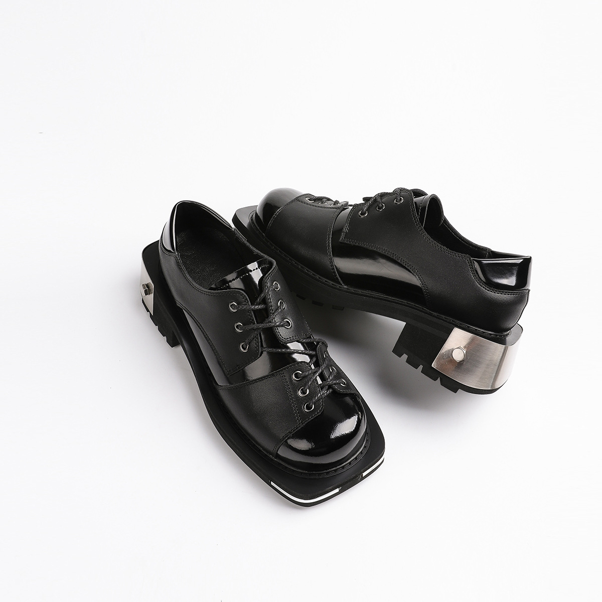 Women Metal Leather Shoes 