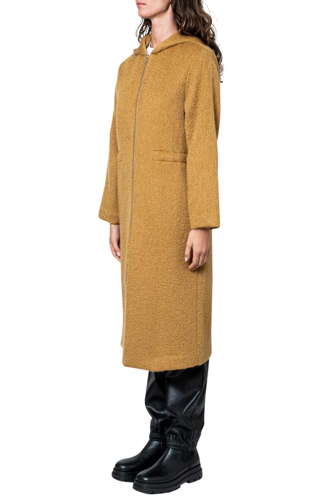 Wool and mohair long coat